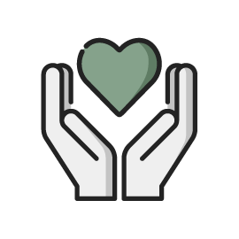 Heart in the hand Icon